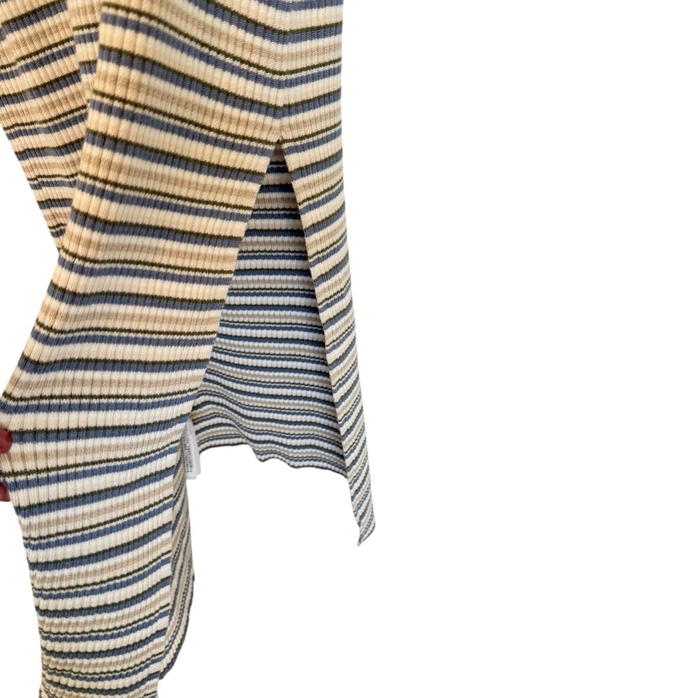 Abercrombie & Fitch Body con  Sweater Dress Women’s M, Stripe, open Back, slit - Picture 6 of 8